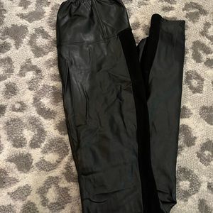 aritzia leather leggings